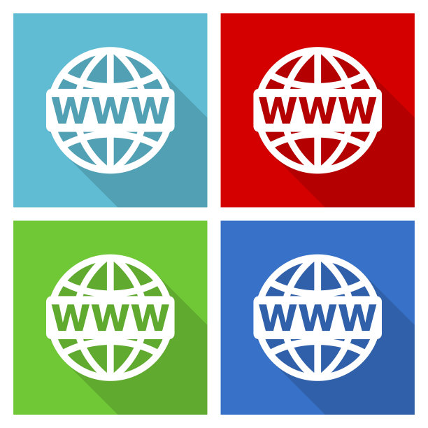 Web, www和互联网矢量图标，一组平面设计符号在eps 10为Web设计和移动应用程序图片下载