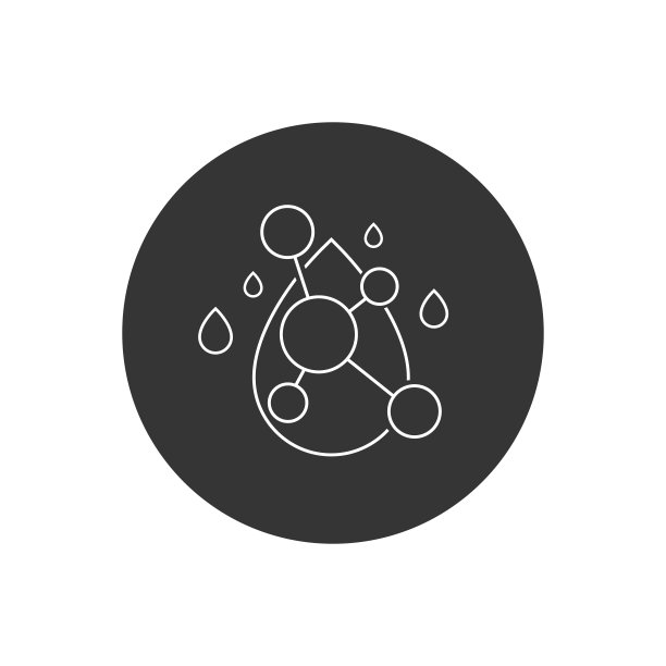 透明质酸线图标。矢量图图片下载