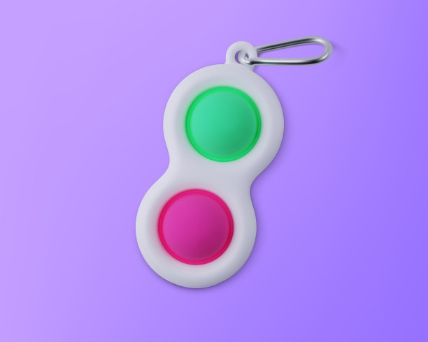 坐立不安的玩具简单的酒窝。逼真的矢量3D插图图片下载