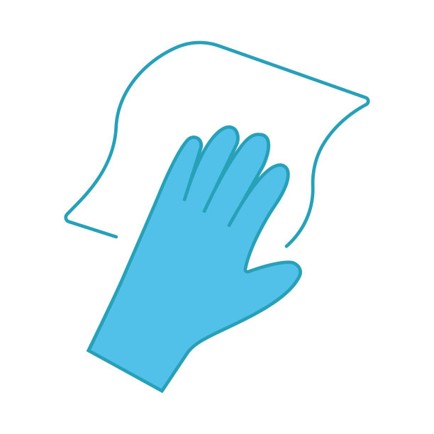 清洁餐巾的颜色图标。窗户清洁布。表面擦拭消毒。孤立的矢量图图片下载