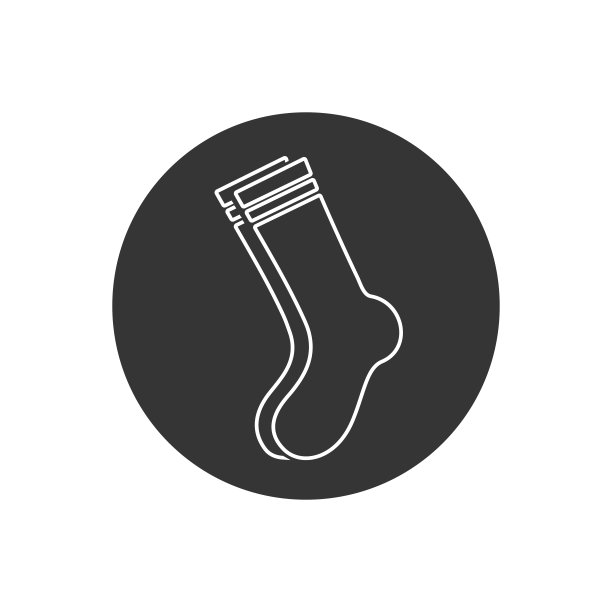 袜子行图标。圣诞袜子插图。简单说明的袜子图标为网络，矢量图片下载