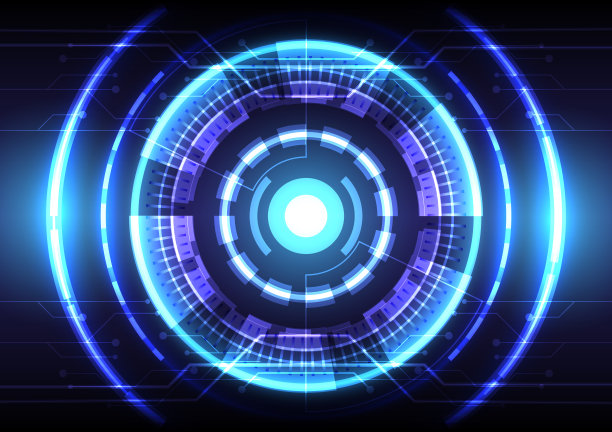 蓝色的光效果。摘要高新技术背景。未来的接口。虚拟现实技术屏幕图片下载