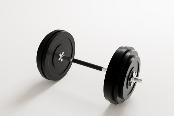 白色背景上的黑色哑铃图片下载