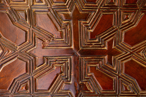 开罗老城（麦地那）老教堂的木质细节图片下载