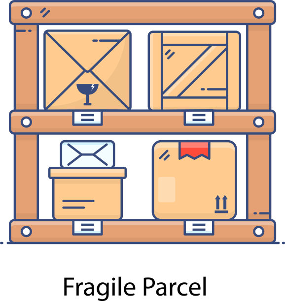 包裹的货架上图片下载