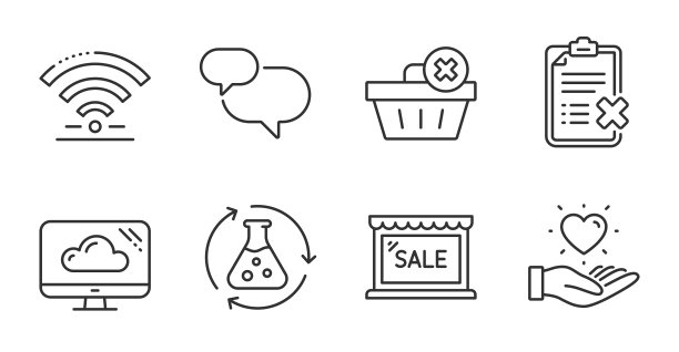 化学实验wifi和删除订单图标图片下载