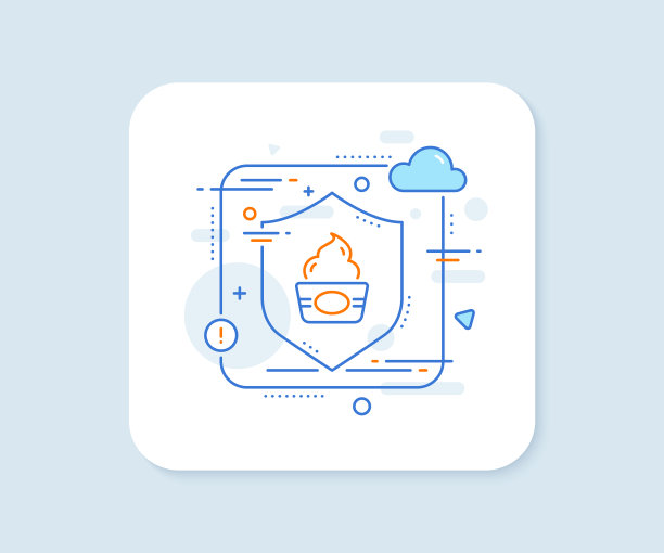 冰淇淋杯线图标香草圣代标志图片下载