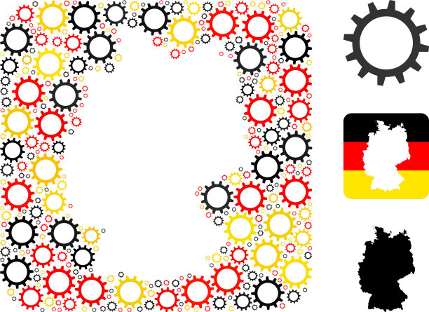 德国地图模板马赛克齿轮项目在德国图片下载