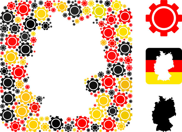 德国地图减法拼贴道具图片下载