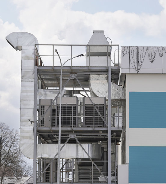 在室外通风系统。空调系统。图片下载