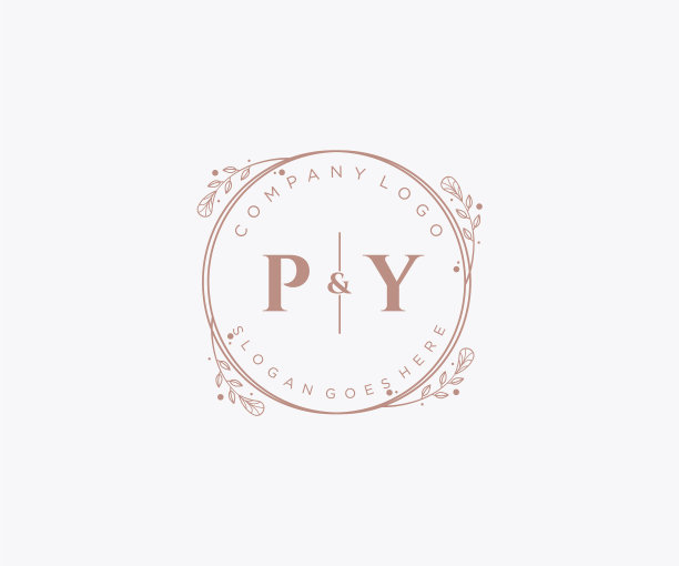 首字母py装饰豪华婚礼标志图片下载