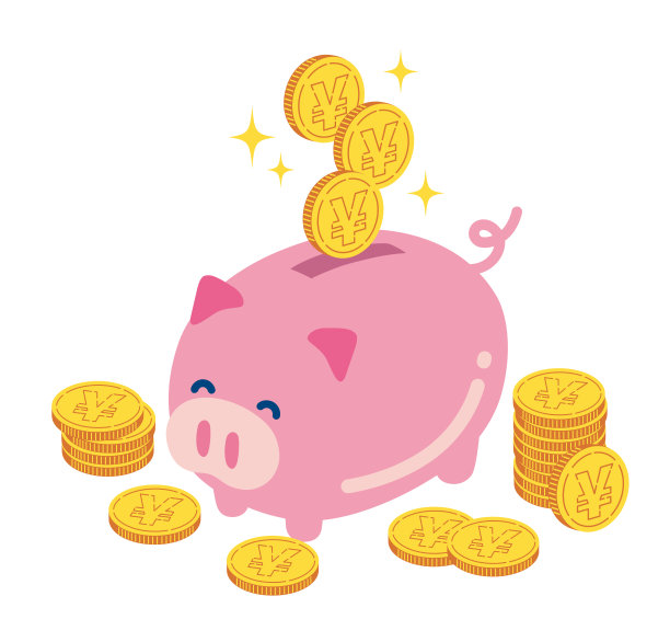 一个可爱的储蓄罐的插图图片下载