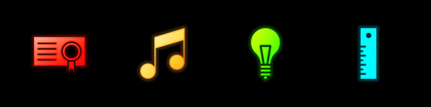 设置证书模板音乐音符灯图片下载