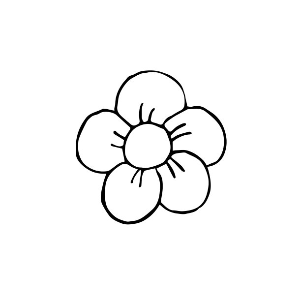 手绘涂鸦素描花图片下载