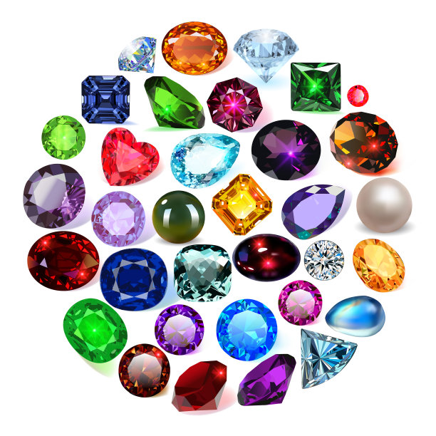 背景用一套珠宝宝石的图片下载