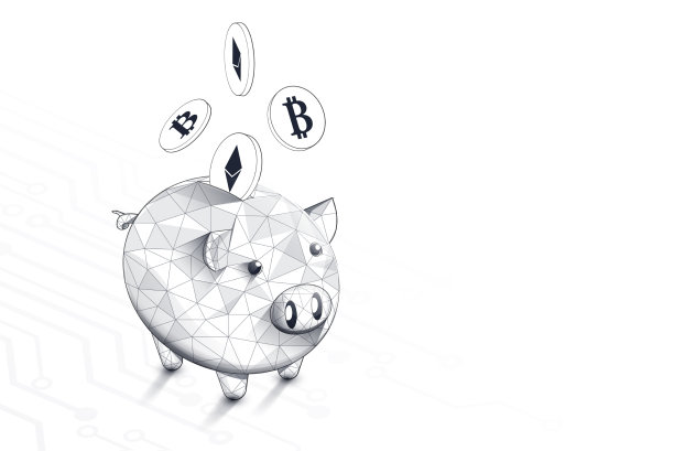 储蓄罐和加密货币图片下载