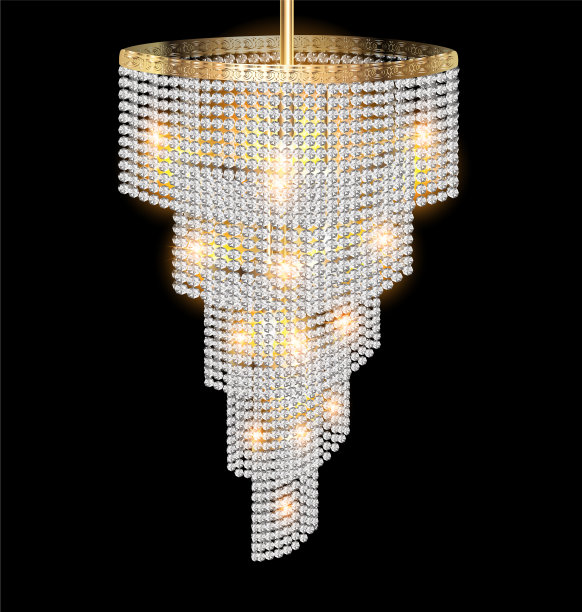 黑色的水晶吊灯图片下载