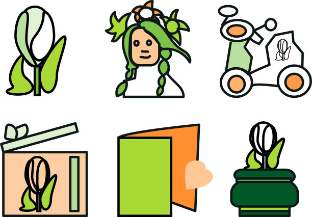 为花店设置图标符号图片下载