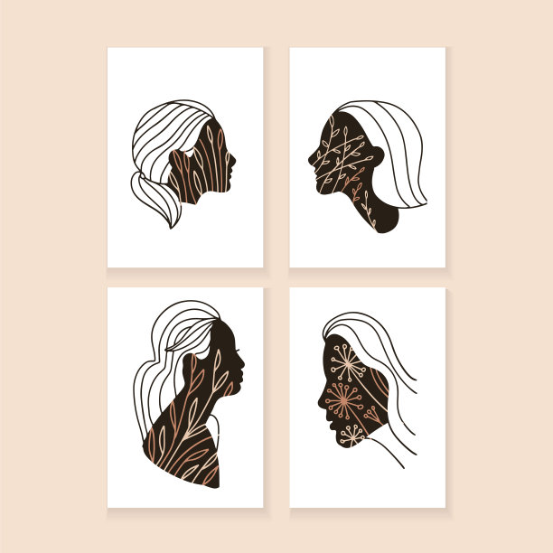 四设抽象简约美学a4图片下载