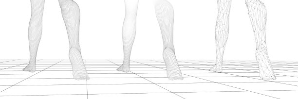 女性双腿自信，步子孤立白色图片下载