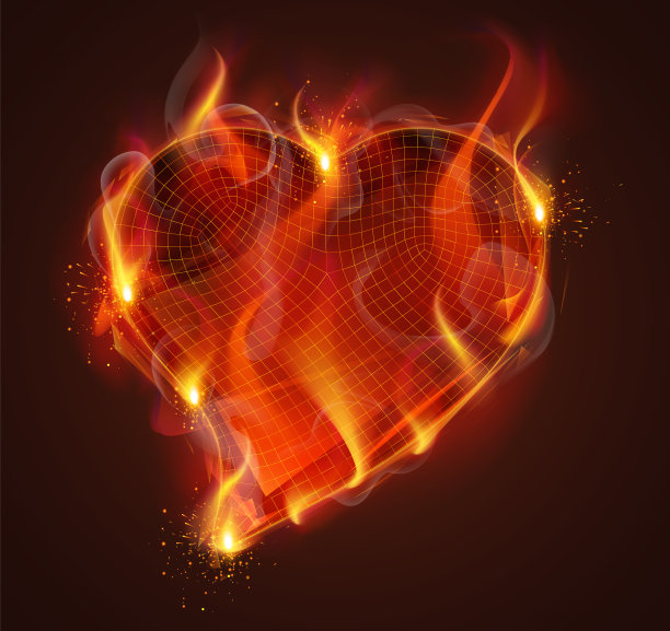 3d符号火与烟和火星上的黑暗图片下载