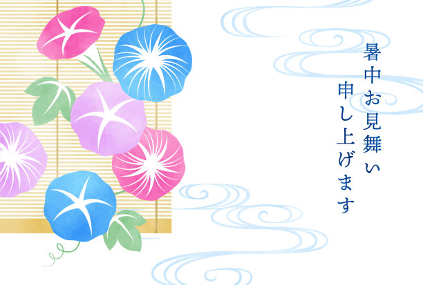 矢量背景与牵牛花横幅，卡片，传单，社交媒体壁纸等。图片下载