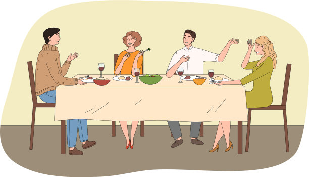 年轻的朋友们欢度节日快乐图片下载