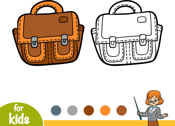 彩色书公文包图片下载