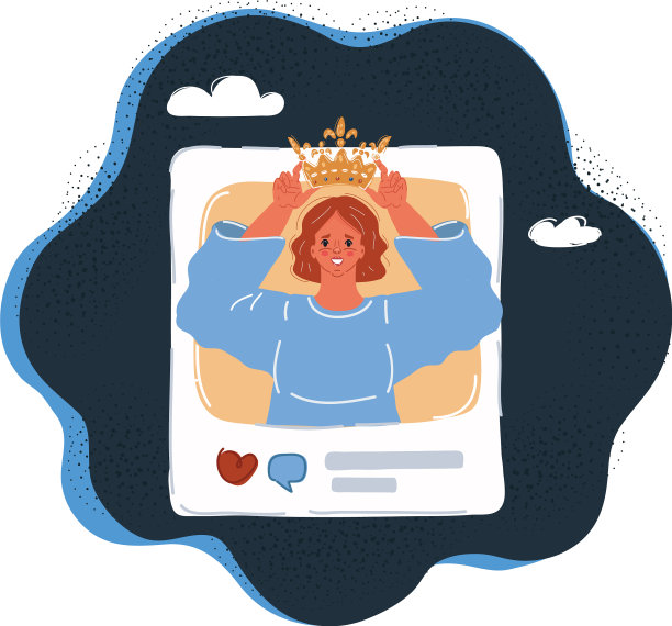 年轻女子戴上皇冠图片下载