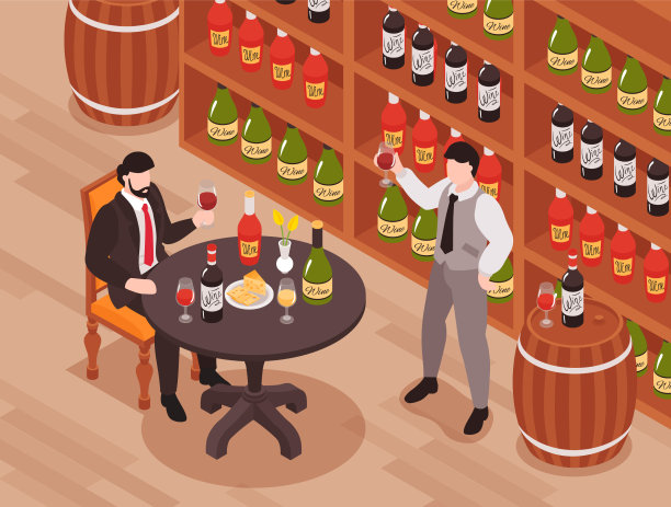 品酒等距组成图片下载