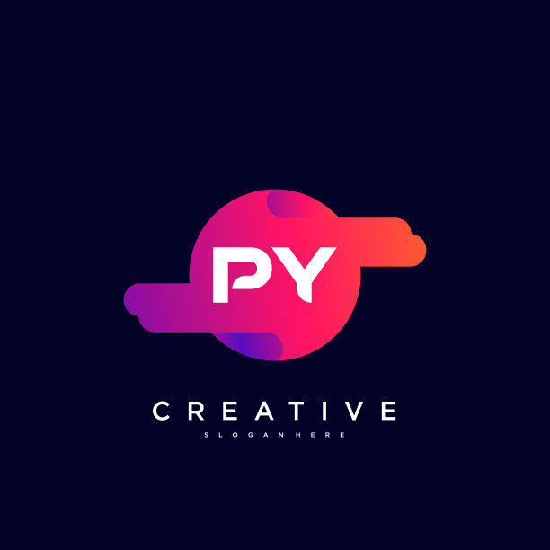 Py首字母彩色logo图标设计图片下载