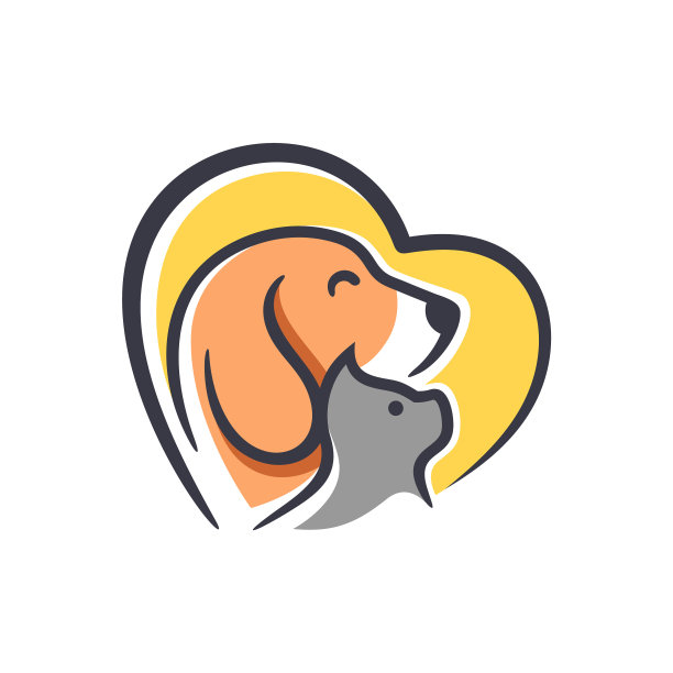 狗和猫宠物店标志模板图片下载