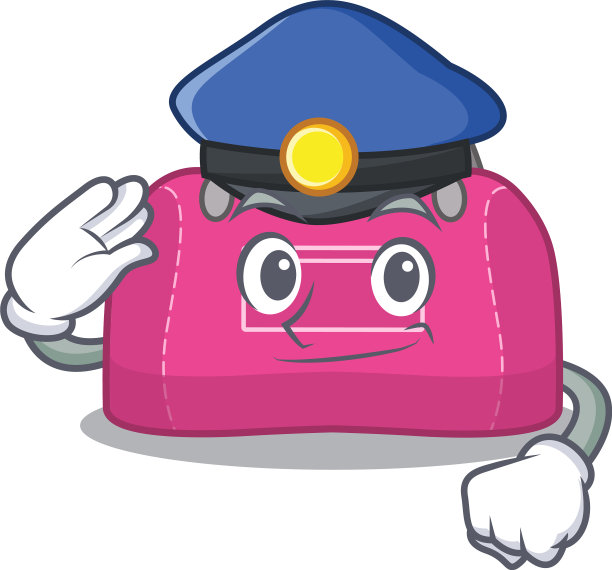 警察卡通画女人运动包图片下载