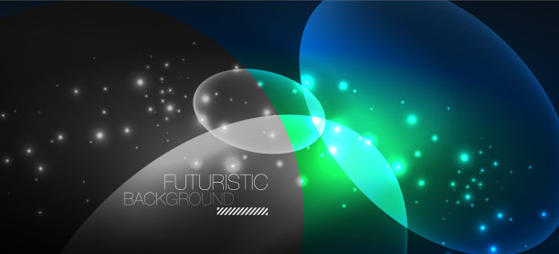 霓虹椭圆抽象背景闪亮明亮图片下载