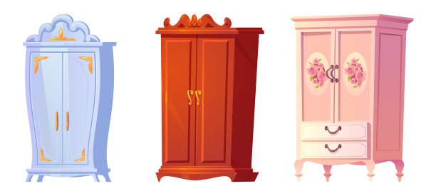 卡通橱柜巴洛克、破旧或经典图片下载