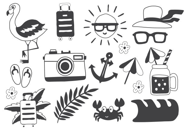 夏季商标标志为横幅图片下载