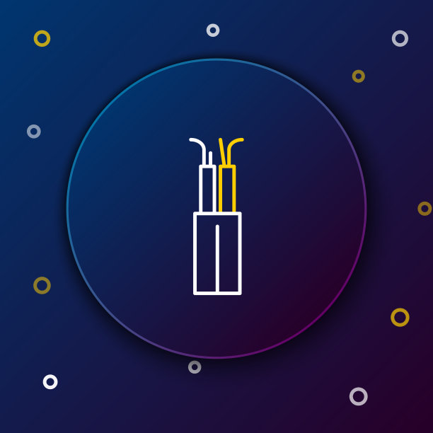 线路电缆图标用蓝色隔离图片下载