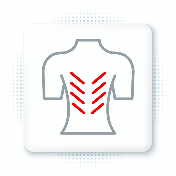 线按摩图标孤立的白色背景图片下载