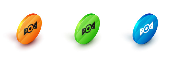 等距糖果图标孤立在白色背景图片下载