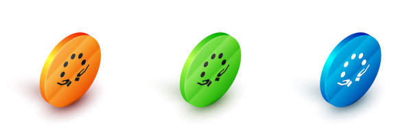 等距杂耍球图标孤立在白色图片下载