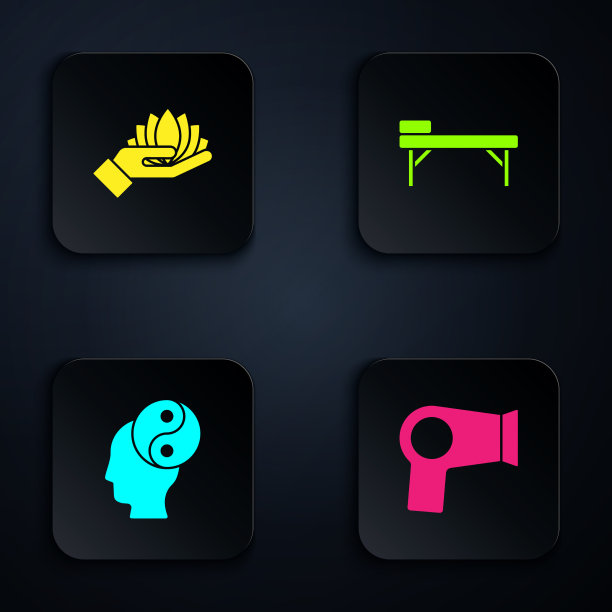 电吹风设莲花花阴阳按摩图片下载