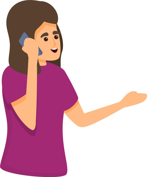 母亲打电话图标卡通风格图片下载