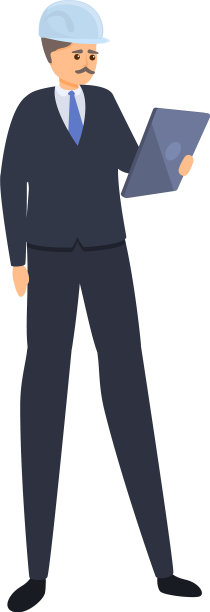 建设者经理图标卡通风格图片下载
