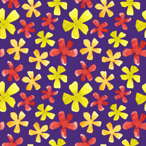 鲜艳的花朵图案在紫色上图片下载