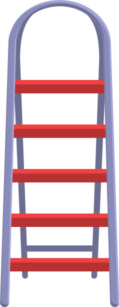 卡通风格的梯子设备图标图片下载