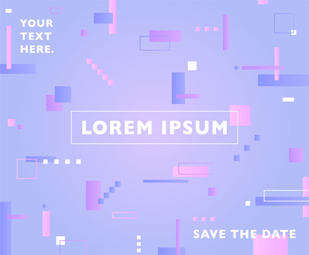 方形梯度块分散在空间中。图片下载