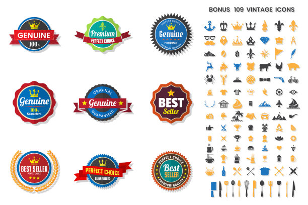 复古复古的旗帜标志图片下载