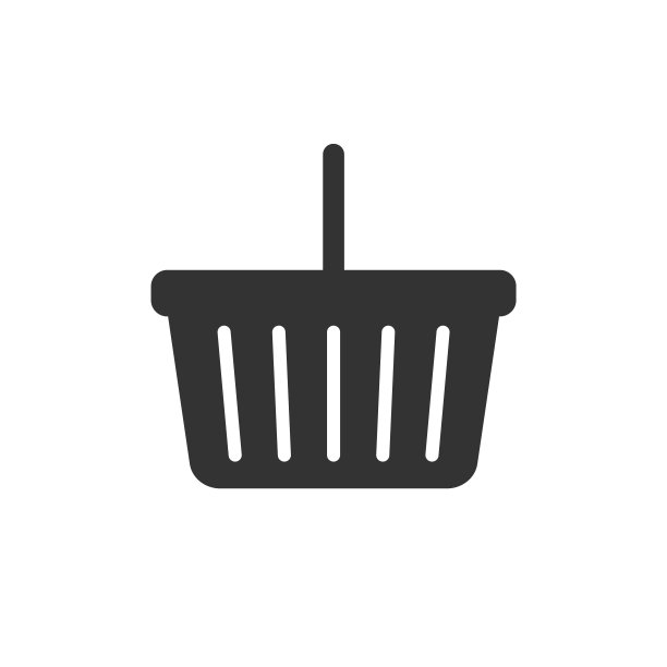 购物篮图标象征。网上商店按钮。网上商店标志标志。矢量插图形象。白色背景上孤立的黑色剪影。图片下载