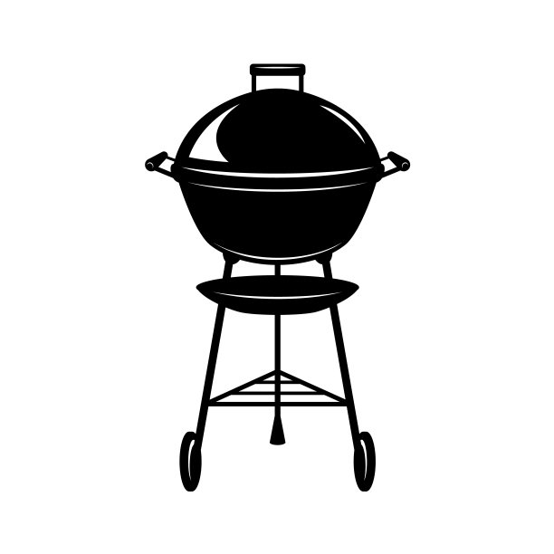 烧烤架的插图。海报、卡片、横幅、会徽、标志的设计元素。矢量图图片下载