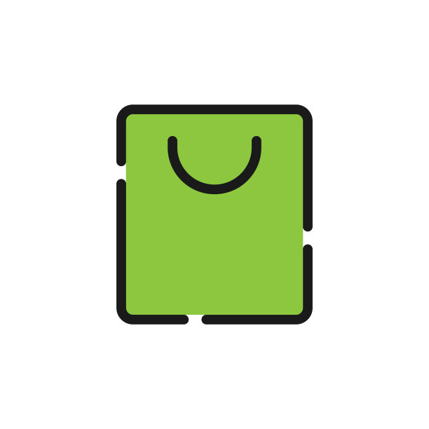 购物袋图标矢量插图。购物袋矢量图标设计的电子商务，网上商店和市场。购物袋图标矢量网站，手机，标志，符号，按钮，标志，应用程序图片下载